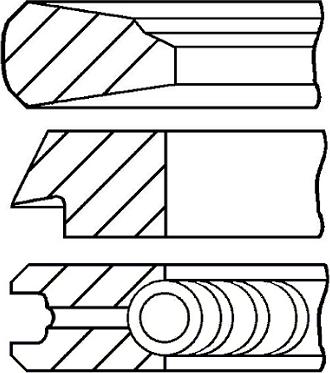 Goetze Engine 08-325600-00 - Комплект поршневих кілець autocars.com.ua