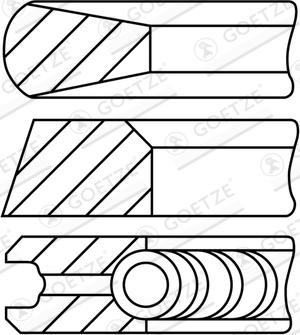 Goetze Engine 08-335900-10 - Комплект поршневих кілець autocars.com.ua