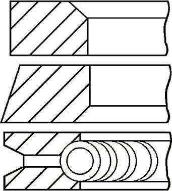 Goetze Engine 08-336600-00 - Комплект поршневих кілець autocars.com.ua