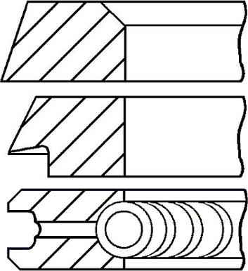 Goetze Engine 08-399100-00 - Комплект поршневих кілець autocars.com.ua