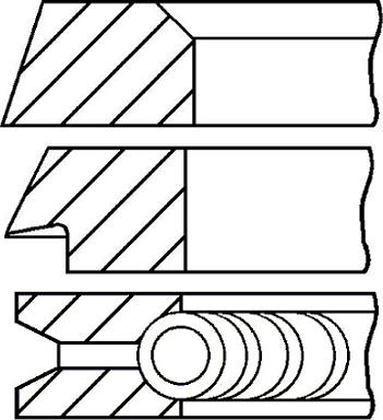 Goetze Engine 08-394600-00 - Комплект поршневих кілець autocars.com.ua