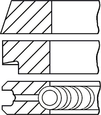 Goetze Engine 08-394614-10 - Комплект поршневих кілець autocars.com.ua