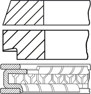 Goetze Engine 08-404500-00 - Комплект поршневих кілець autocars.com.ua