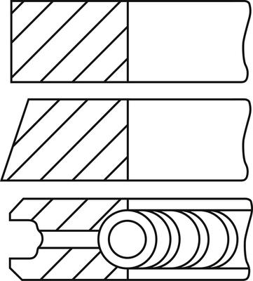 Goetze Engine 08-432007-00 - Комплект поршневих кілець autocars.com.ua