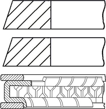 Goetze Engine 08-427600-00 - Комплект поршневих кілець autocars.com.ua