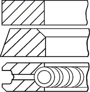 Goetze Engine 08-428707-00 - Комплект поршневих кілець autocars.com.ua