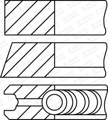 Goetze Engine 08-430300-00 - Комплект поршневих кілець autocars.com.ua