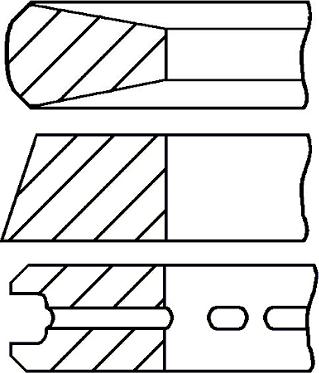 Goetze Engine 08-431600-00 - Комплект поршневих кілець autocars.com.ua