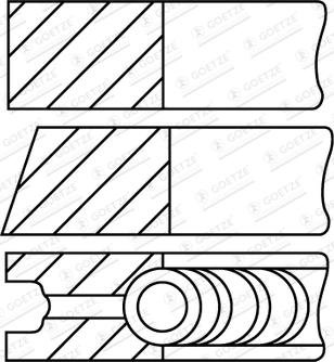 Goetze Engine 08-436300-10 - Комплект поршневих кілець autocars.com.ua