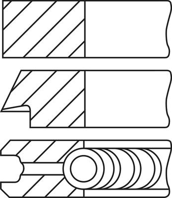 Goetze Engine 08-438200-00 - Комплект поршневих кілець autocars.com.ua