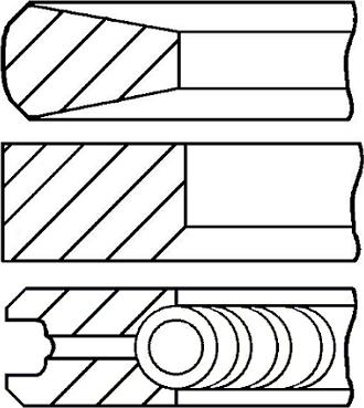 Goetze Engine 08-439000-00 - Комплект поршневих кілець autocars.com.ua