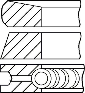Goetze Engine 08-444300-00 - Комплект поршневих кілець autocars.com.ua