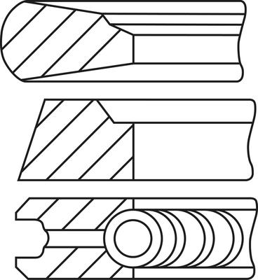 Goetze Engine 08-444922-00 - Комплект поршневих кілець autocars.com.ua