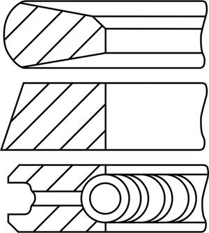 Goetze Engine 08-445200-10 - Комплект поршневих кілець autocars.com.ua