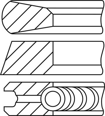 Goetze Engine 08-445300-00 - Комплект поршневих кілець autocars.com.ua