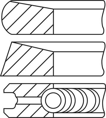 Goetze Engine 08-448600-00 - Комплект поршневих кілець autocars.com.ua