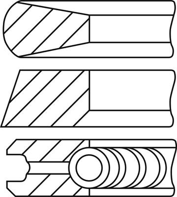 Goetze Engine 08-449807-00 - Комплект поршневих кілець autocars.com.ua