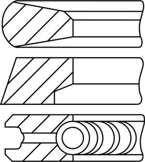 Goetze Engine 08-451100-00 - Комплект поршневих кілець autocars.com.ua