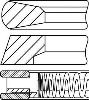 Goetze Engine 08-451200-00 - Комплект поршневих кілець autocars.com.ua