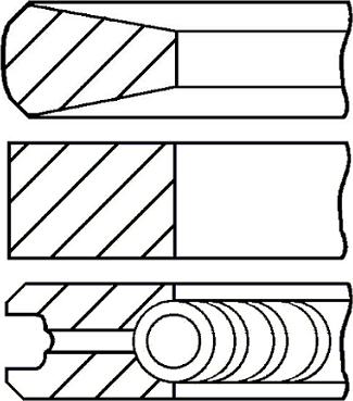 Goetze Engine 08-524700-00 - Комплект поршневих кілець autocars.com.ua