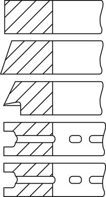 Goetze Engine 08-525100-00 - Комплект поршневих кілець autocars.com.ua