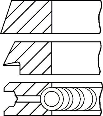 Goetze Engine 08-701000-00 - Комплект поршневих кілець autocars.com.ua