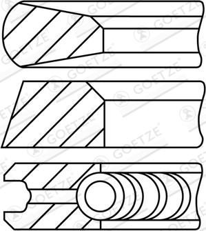 Goetze Engine 08-784800-10 - Комплект поршневих кілець autocars.com.ua