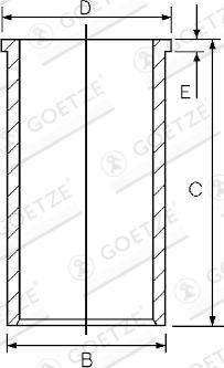 Goetze Engine 14-022510-00 - Гільза циліндра autocars.com.ua