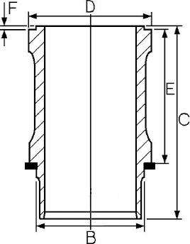 Goetze Engine 15-570060-00 - Гильза цилиндра autodnr.net