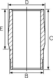 Goetze Engine 14-740060-00 - Гільза циліндра autocars.com.ua