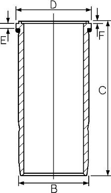 Goetze Engine 14-459350-00 - Гільза циліндра autocars.com.ua
