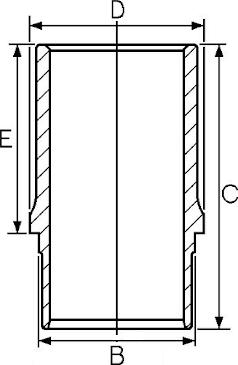 Goetze Engine 14-633860-00 - Гільза циліндра autocars.com.ua