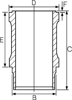 Goetze Engine 14-611250-00 - Гільза циліндра autocars.com.ua
