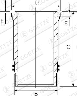 Goetze Engine 15-451270-00 - Гільза циліндра autocars.com.ua