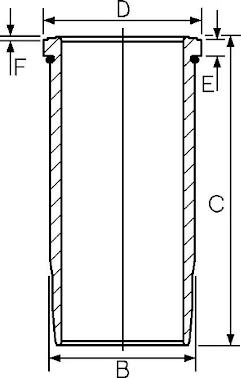 Goetze Engine 15-457600-00 - Гільза циліндра autocars.com.ua