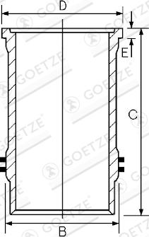 Goetze Engine 15-610060-10 - Гільза циліндра autocars.com.ua