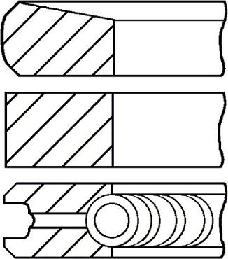 Goetze Engine R48670DR - Комплект поршневих кілець autocars.com.ua