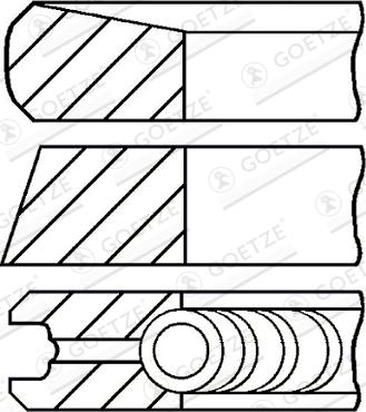 Goetze Engine R67140DR - Комплект поршневих кілець autocars.com.ua