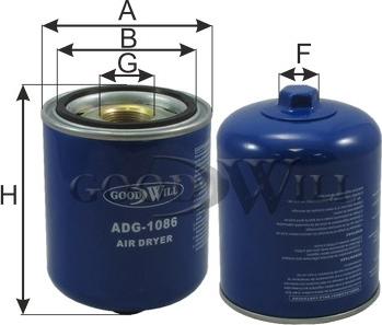 GoodWill ADG 1086 - Патрон осушувача повітря, пневматична система autocars.com.ua