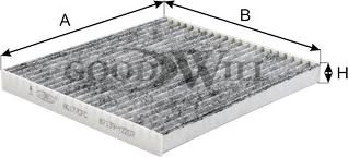 GoodWill AG 177/2 CFC - Фильтр воздуха в салоне autodnr.net
