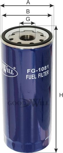 GoodWill FG 1081 - Паливний фільтр autocars.com.ua