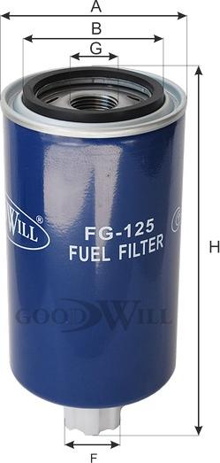 GoodWill FG 125 - Паливний фільтр autocars.com.ua