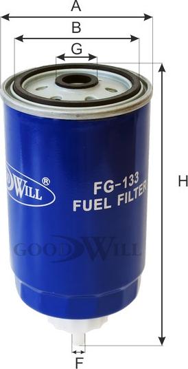 GoodWill FG 133 - Паливний фільтр autocars.com.ua