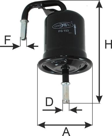 GoodWill FG 153 - Паливний фільтр autocars.com.ua
