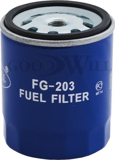 GoodWill FG 203 - Паливний фільтр autocars.com.ua