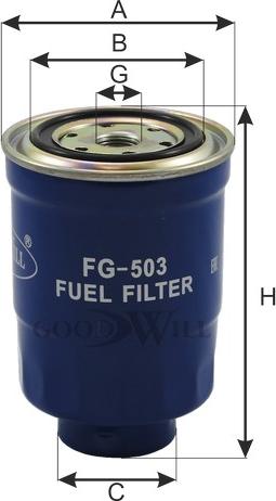 GoodWill FG 503 - Паливний фільтр autocars.com.ua