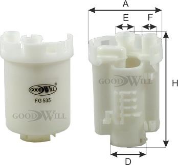 GoodWill FG535LL - Топливный фильтр avtokuzovplus.com.ua