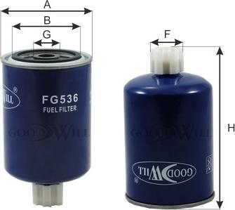 GoodWill FG 536 - Топливный фильтр avtokuzovplus.com.ua