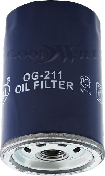 GoodWill OG 211 - Масляний фільтр autocars.com.ua
