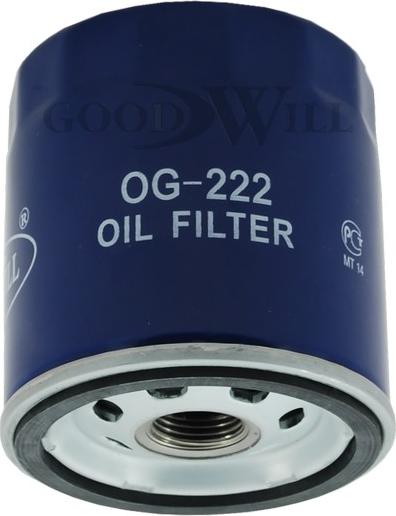 GoodWill OG222 - Масляный фильтр avtokuzovplus.com.ua